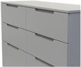 Milan Grey 6 Drawer Midi Chest