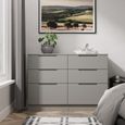 Milan Grey 6 Drawer Midi Chest
