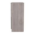 Milan Grey Gloss and Grey Oak 3 Drawer Deep Chest