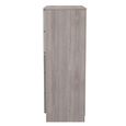 Milan Grey Gloss and Grey Oak 5 Drawer Chest