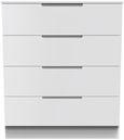 Milan White Gloss 4 Drawer Chest