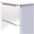 Milan White Gloss 5 Drawer Narrow Chest