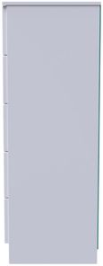 Milan White Gloss 5 Drawer Narrow Chest