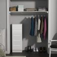 Milan White Gloss 5 Drawer Narrow Chest