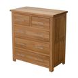 Opus Chest of Drawers - 3+2 Drawer - Oak