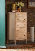 Modena Chest of Drawer - 5 Drawer - Tall - Oak