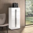 Modern Mara Tall Chest - 5 Drawer - White