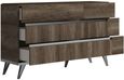 Modern Medea Wide Dresser - 6 Drawer - Vintage Oak