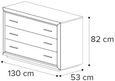Elite Chest - 3 Drawer - Silver Birch