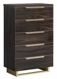 Smart Chest - 5 Drawer - Midi - Walnut