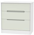 Monaco Cashmere and White 3 Drawer Deep Chest