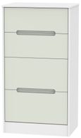 Monaco Cashmere and White 4 Drawer Deep Midi Chest