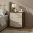 Monaco Chest - Deep - 3 Drawer - Cashmere and Carini Walnut