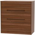 Monaco Noche Walnut 3 Drawer Deep Chest