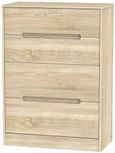 Monaco Oak Effect 4 Drawer Deep Chest