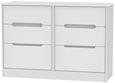Monaco White 6 Drawer Midi Chest