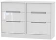 Monaco White Gloss 6 Drawer Midi Chest