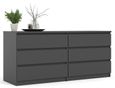 Naia Black 6 Drawer Wide Chest