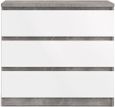 Naia Grey Concrete Effect 3 Drawer Small Chest