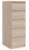 Naia Oak Effect 5 Drawer Narrow Chest