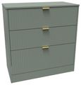 Nashville Green 3 Drawer Deep Chest