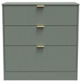 Nashville Green 3 Drawer Deep Chest