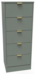 Nashville Green 5 Drawer Narrow Chest