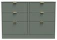 Nashville Green 6 Drawer Midi Chest