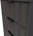 New York Graphite 3 Drawer Deep Midi Chest