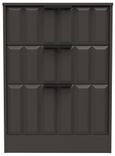 New York Graphite 3 Drawer Deep Midi Chest