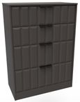New York Graphite 4 Drawer Deep Chest