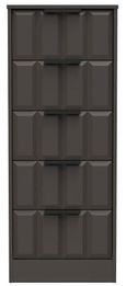 New York Graphite 5 Drawer Narrow Chest