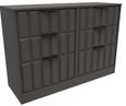 New York Graphite 6 Drawer Midi Chest