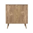 Noah Chest - 2+3 Drawer - Oak and Rattan