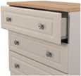 Norfolk Cashmere and Oak Effect 3 Drawer Small Chest