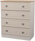 Norfolk Cashmere and Oak Effect 4 Drawer Chest