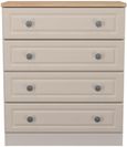 Norfolk Cashmere and Oak Effect 4 Drawer Chest