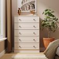 Norfolk Cashmere and Oak Effect 5 Drawer Chest