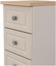 Norfolk Cashmere and Oak Effect 5 Drawer Narrow Chest