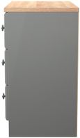 Norfolk Grey and Oak Effect 3 Drawer Small Chest