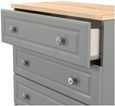 Norfolk Grey and Oak Effect 4 Drawer Chest