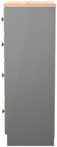 Norfolk Grey and Oak Effect 4 Drawer Deep Chest