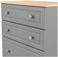 Norfolk Grey and Oak Effect 4 Drawer Deep Chest
