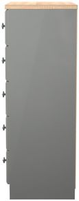 Norfolk Grey and Oak Effect 5 Drawer Chest