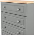 Norfolk Grey and Oak Effect 5 Drawer Chest