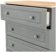 Norfolk Grey and Oak Effect 5 Drawer Chest