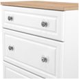 Norfolk White and Oak Effect 3 Drawer Deep Chest
