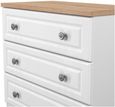 Norfolk White and Oak Effect 3 Drawer Small Chest