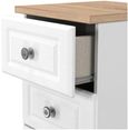 Norfolk White and Oak Effect 5 Drawer Narrow Chest