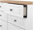 Norfolk White and Oak Effect Oak 6 Drawer Midi Chest